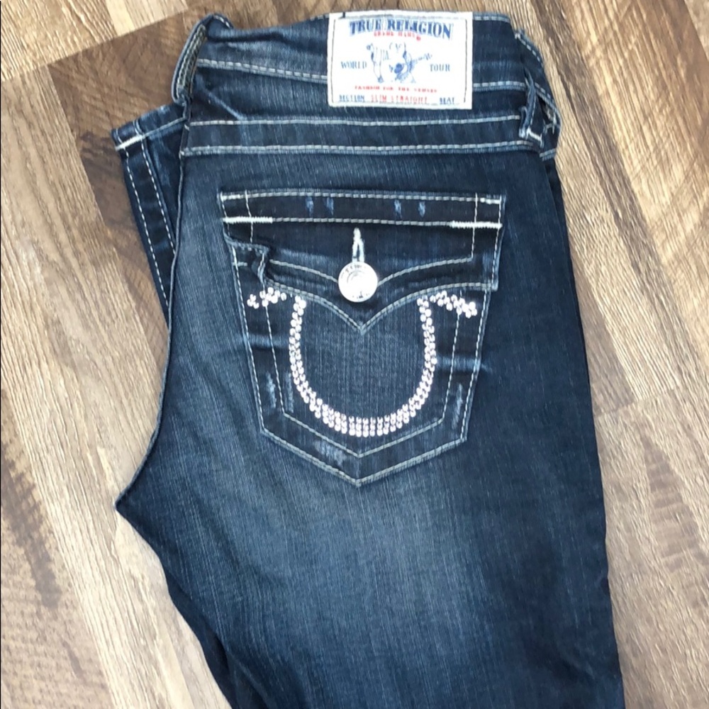 True religion jeans with rhinestones